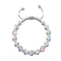 Neonweiß | Regenbogen-Supernova | Silber | Charmballa-Armband aus Galaxieglas